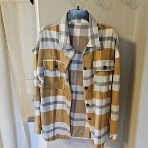 Plaid Button-Up Jacket/Shacket